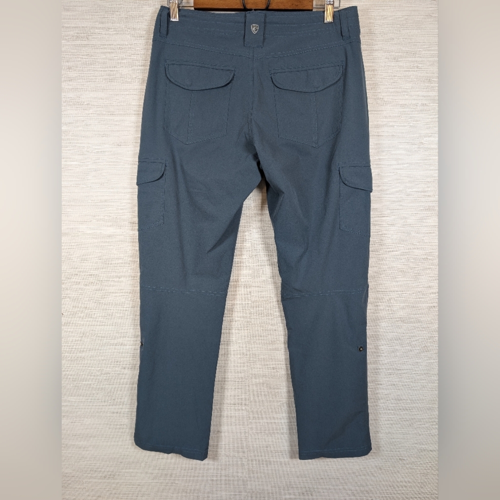 Kuhl Freeflex Rollup Pants Capris Rainstorm Blue Grey 6 Short Cargo Hiking - Picture 5 of 14
